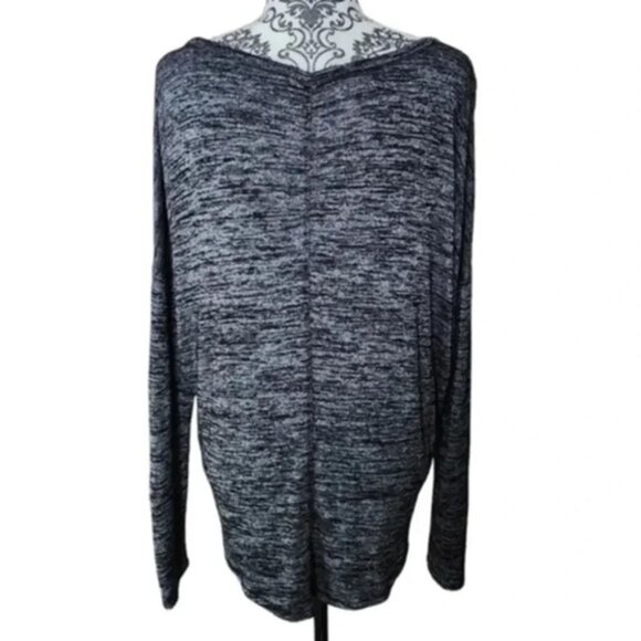 Rag &  Bone Hudson Long-Sleeve Tee Marled Grey Relaxed Fit Women's size Medium - Picture 4 of 9